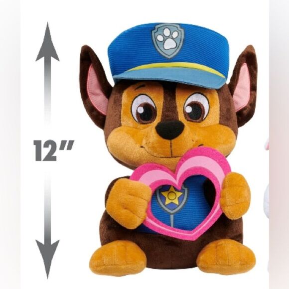 New Valentine’s Day Paw Patrol Chase Plush Stuffed Animal 12” - Picture 2 of 7